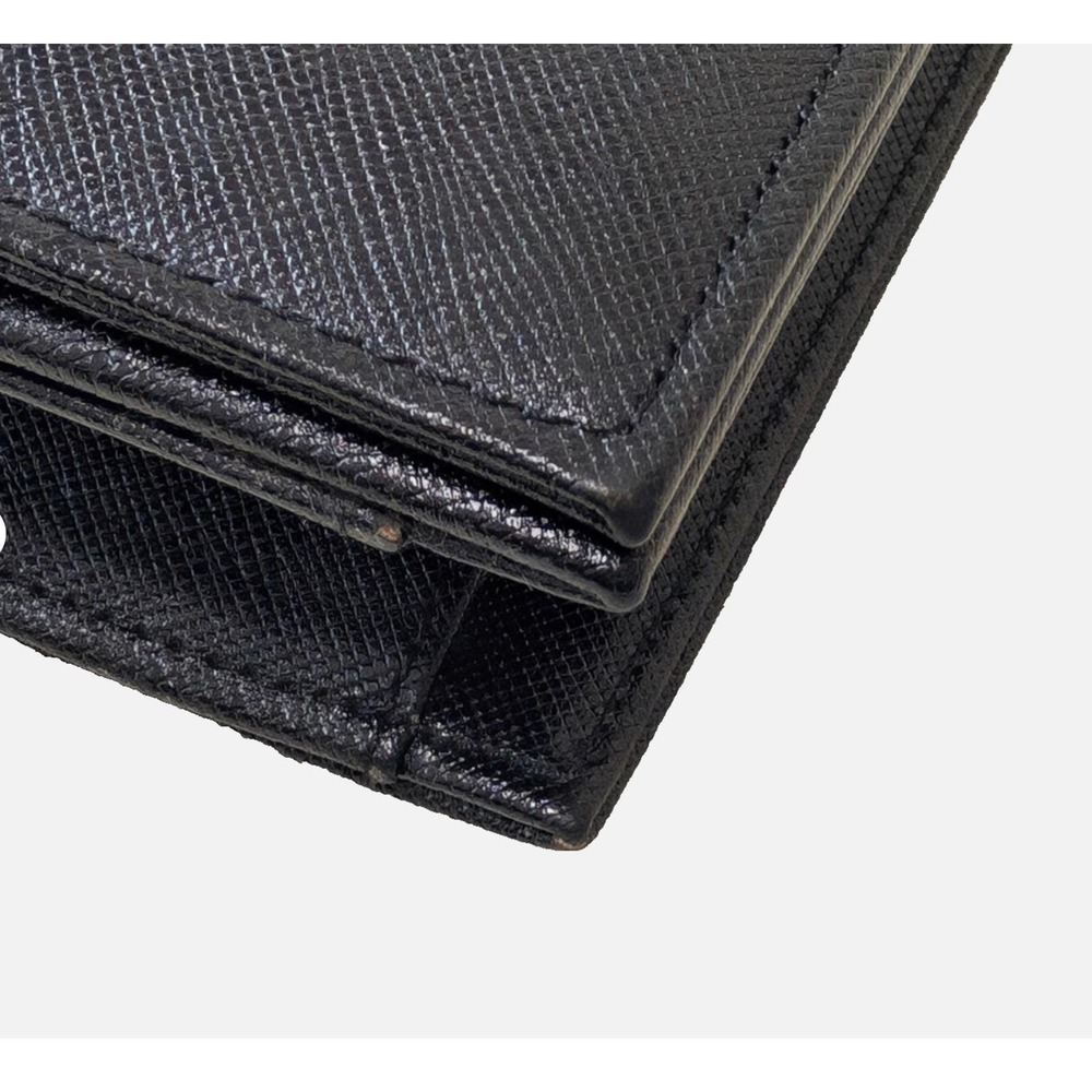 Vintage Yves Saint Laurent YSL Black Saffiano Leather Envelope Button Clutch Bag - Picture 8 of 14